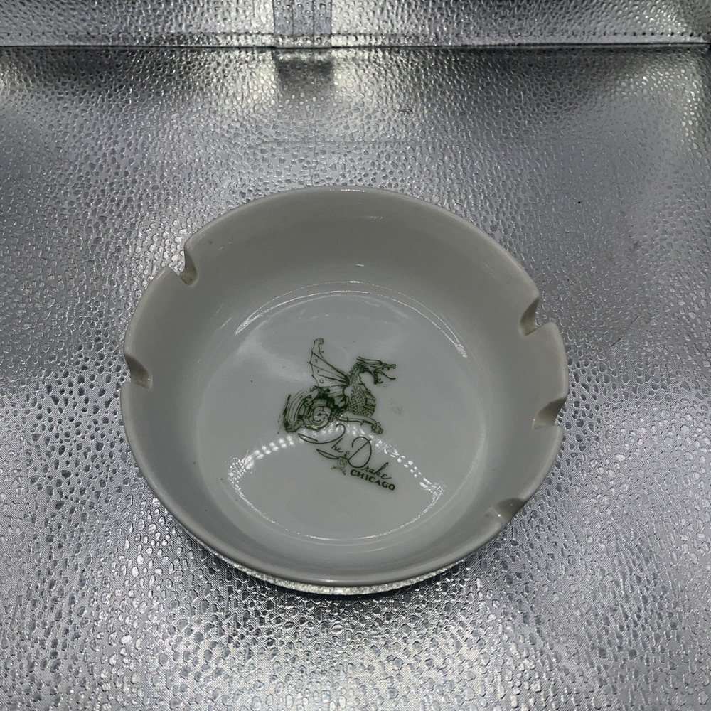 Old THE DRAKE CHICAGO Ashtray - Ashtray Speciality Co. CHAPERONE YOUR CIGARETTE